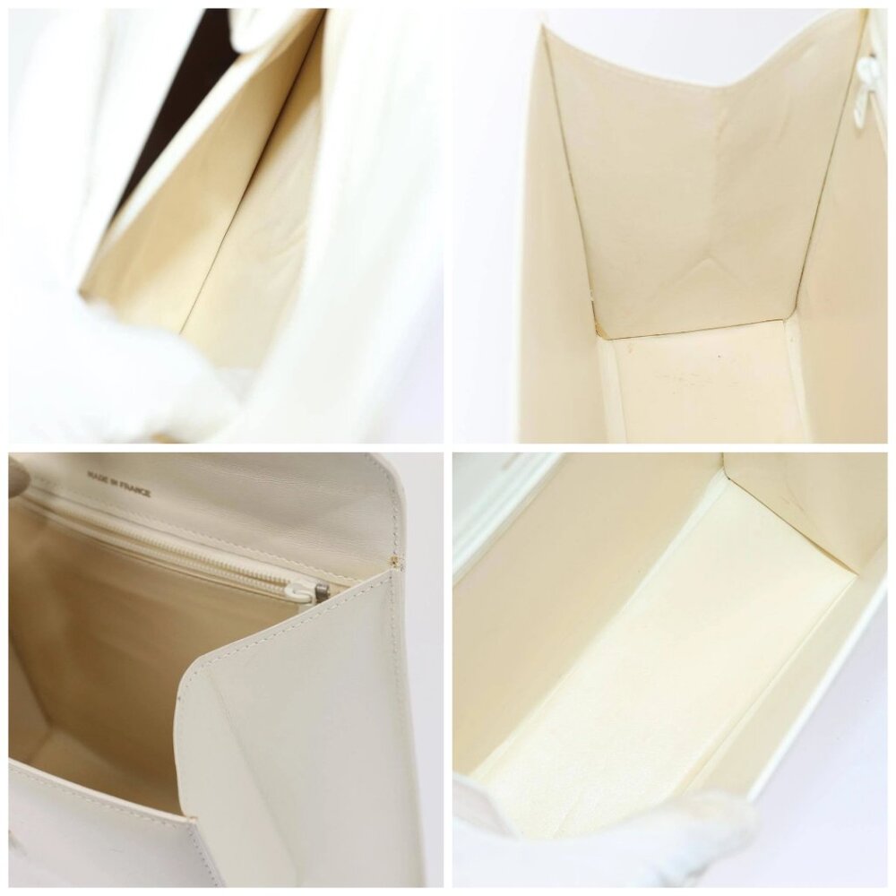 CELINE Shoulder Bag Leather 2way White Auth 83132 - Picture 15 of 16
